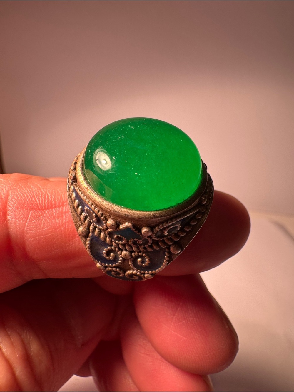 Green Dome Statement Ring - Women's Jewelry